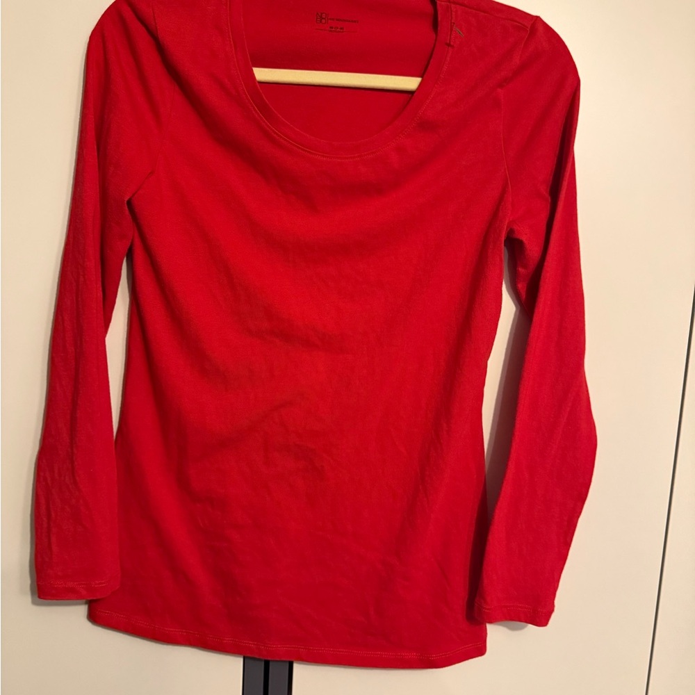 No Boundaries Vibrant Red Long Sleeve Tee